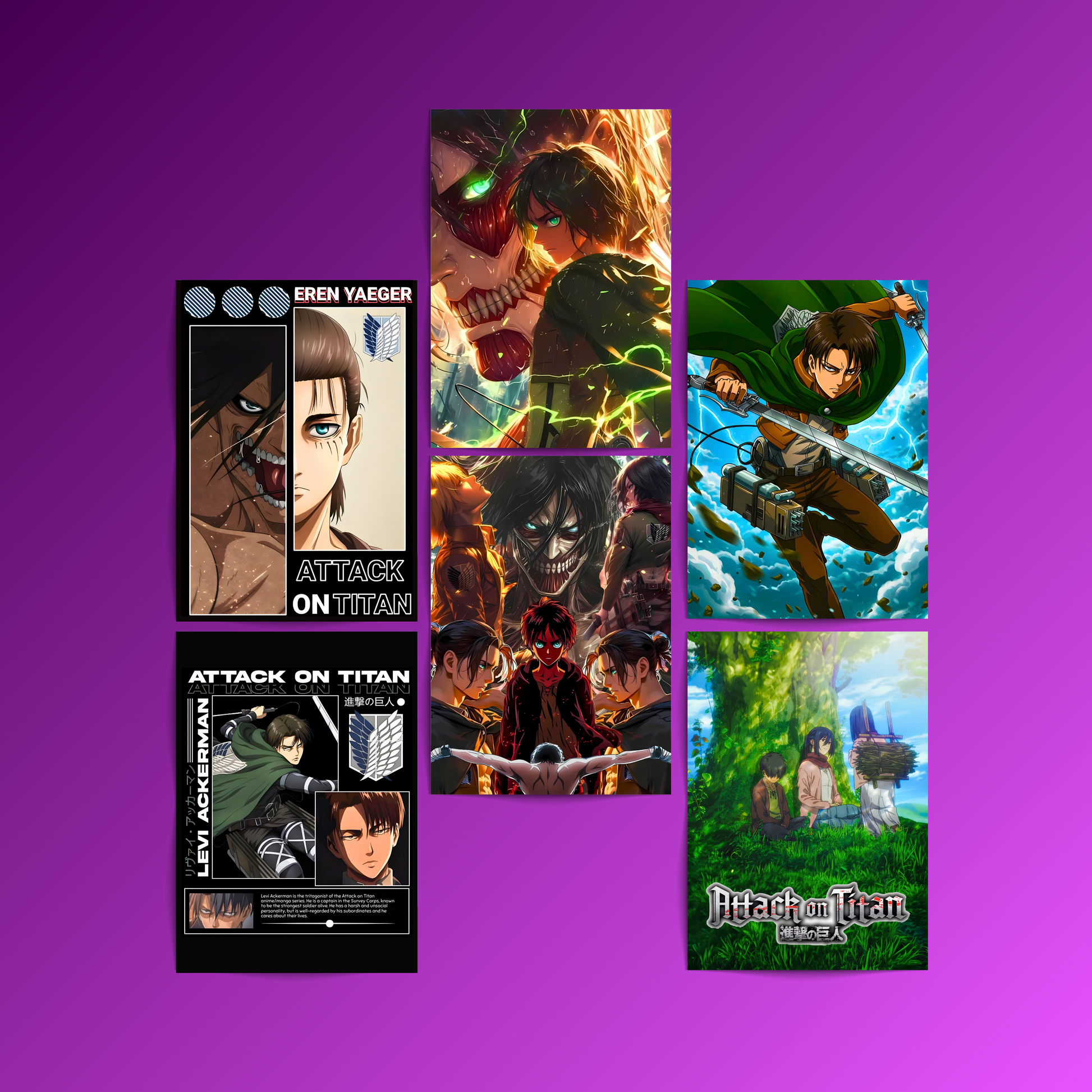 Attack on Titan - 6 Posters Set
