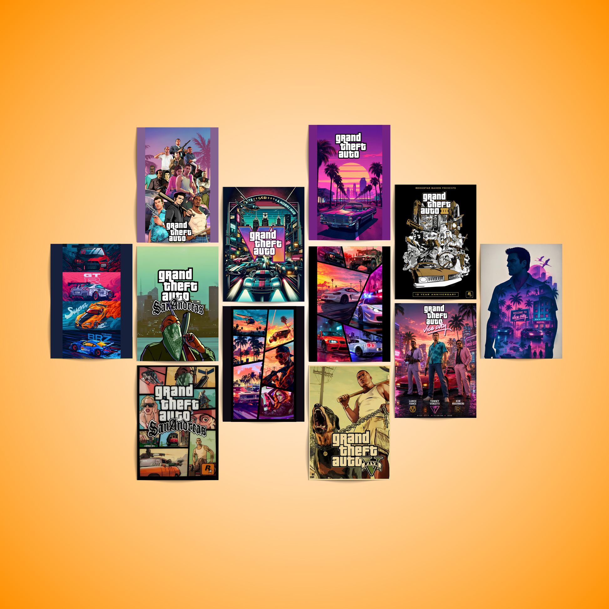 GTA - 12 Posters Set