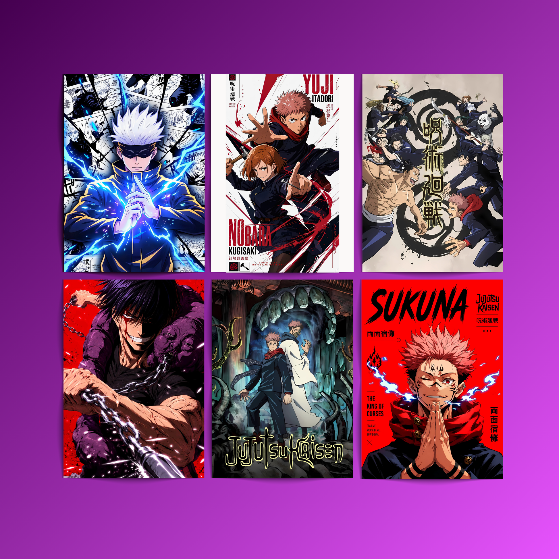 Jujutsu Kaisen - 6 Posters Set