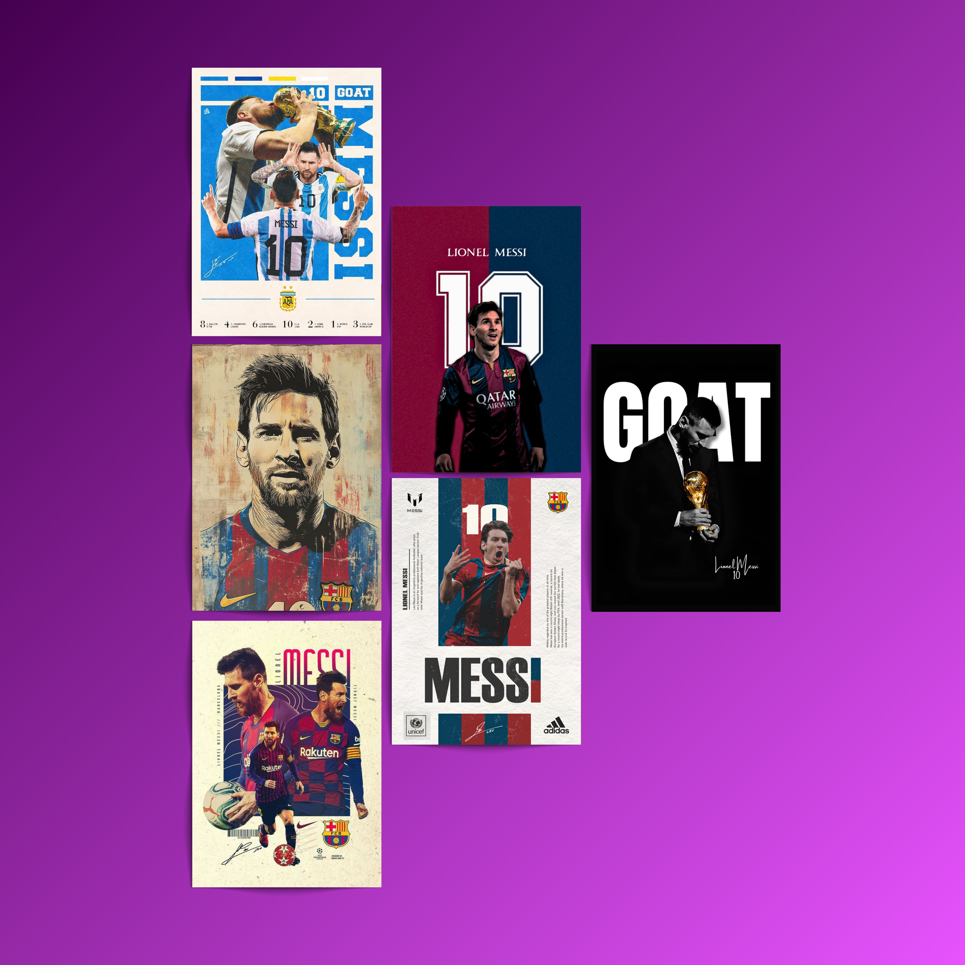 Messi - 6 Posters Set